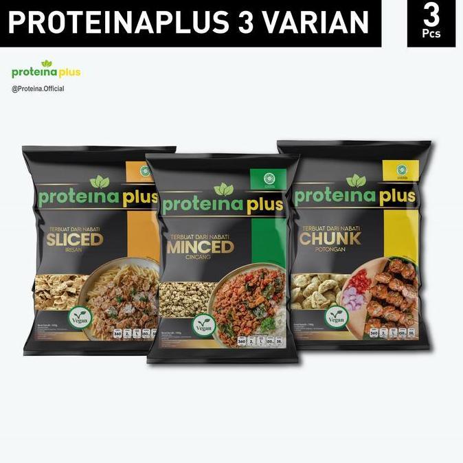 [] Paket 3 Varian Proteina Plus  / Protein Nabati / Daging Nabati