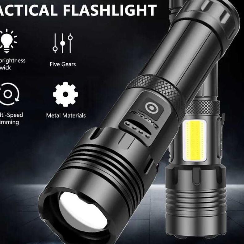 Cod & Ready Stok Senter Swat Police Murah Terbaik / Senter Led Cas Usb / Senter Swat
