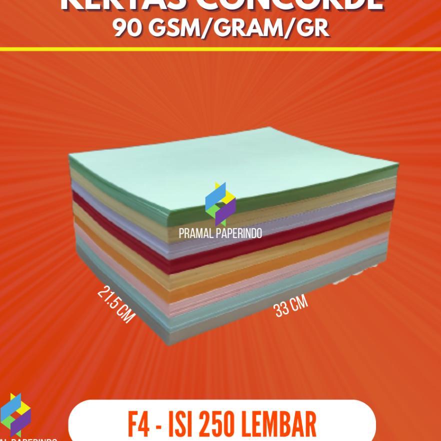 [250 Lbr] Kertas Concorde 90Gsm F4 Kertas Concorde F4 90Gsm