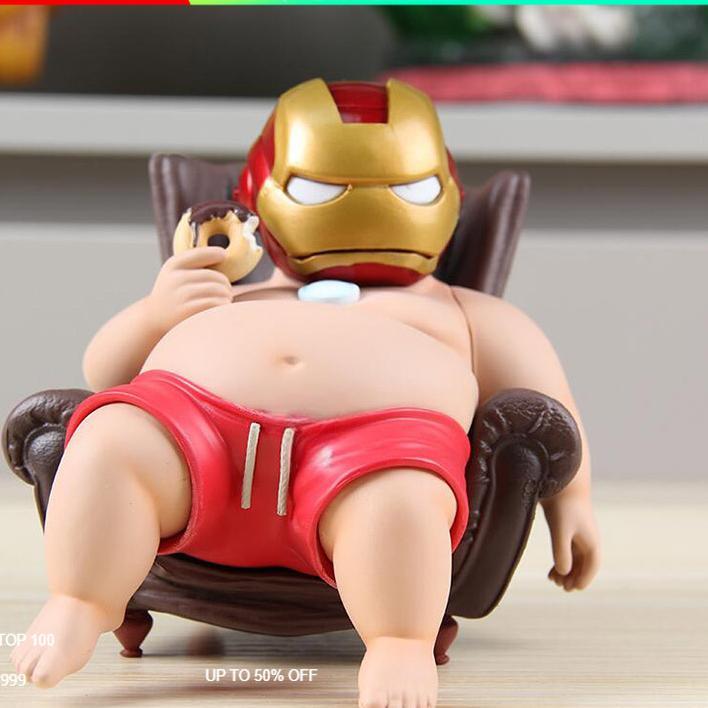Patung Pajangan Figure Mainan Fat Man Hadiah Mainan Pajangan Kantor Meja Pajangan Anime Figure