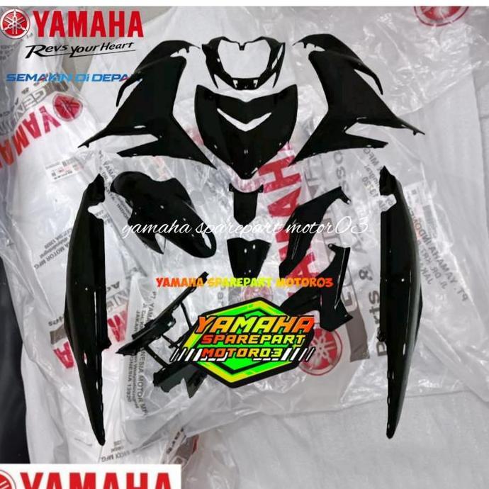 Cover body halus Full set Mx king V2 Hitam glossy 2018-2024 orinal