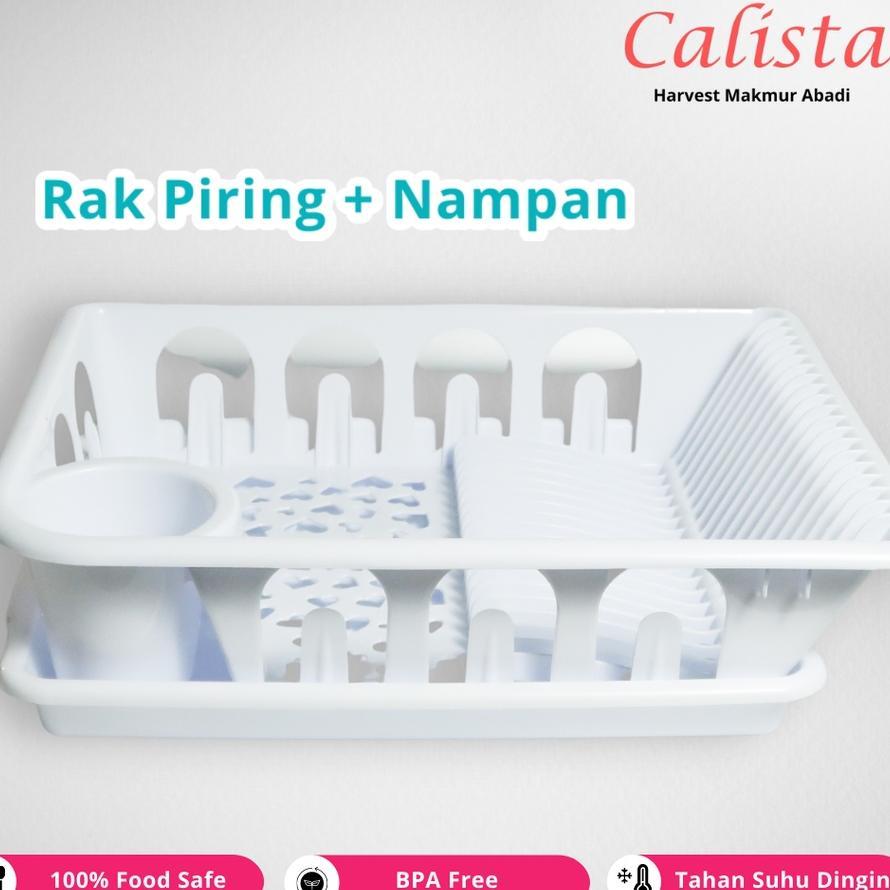Calista Rak Piring Dan Nampan - Nebula + Nampan Set