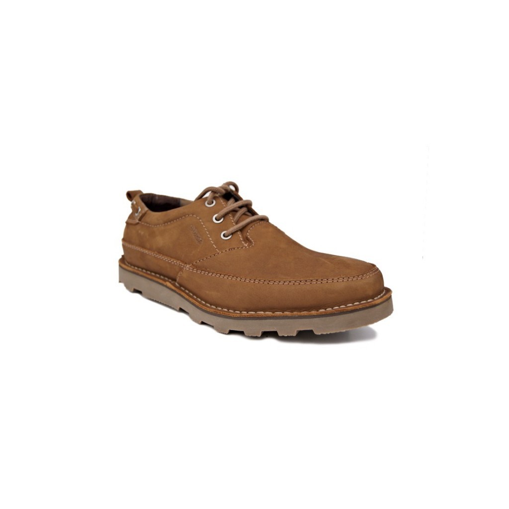 Borsa Sepatu kasual boat shoes kulit pria Caribou Woolly