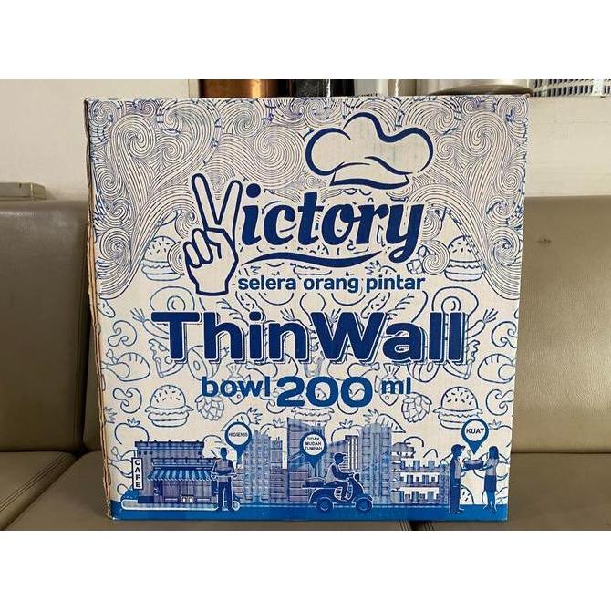 Ready Thinwall 200 ml mangkok plastik bulat oval murah @500 pcs GROSIR Non Cod