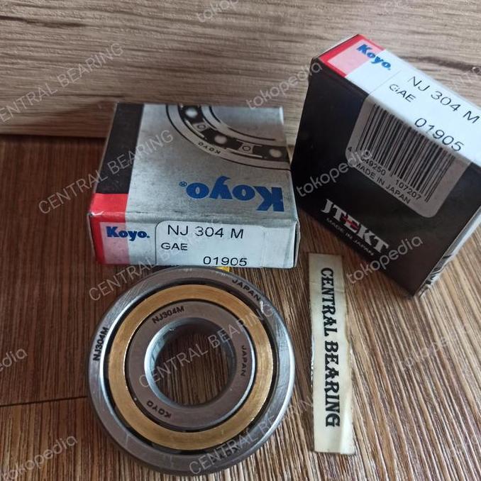 BEARING NJ304 NJ 304 IKATAN KUNINGAN MODEL BUSHING COPOT SEBELAH KOYO BEST QUALITY