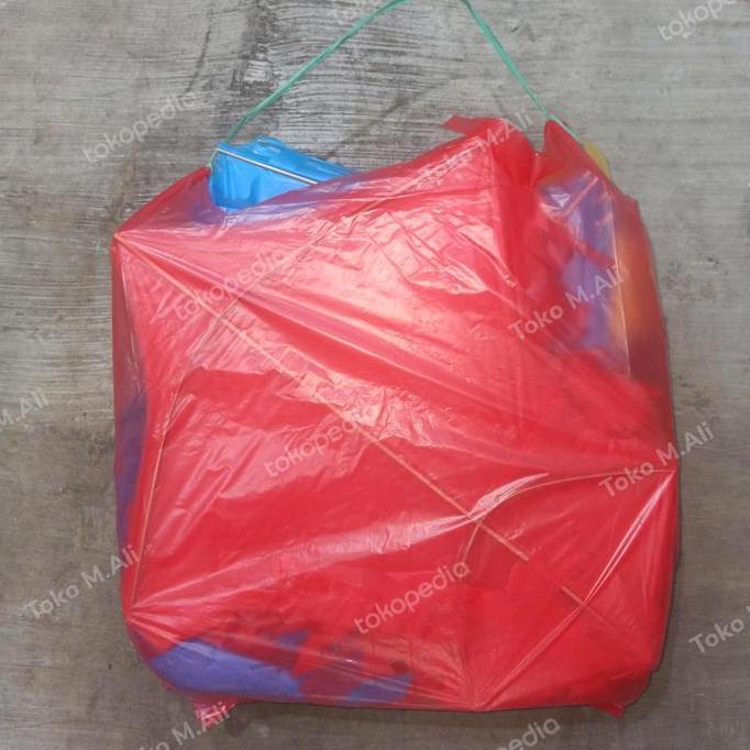 Layangan Dandang Buntut Plastik Polos Satu Warna 1 pak isi 50 Lembar