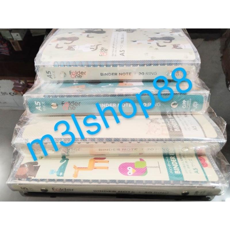 Binder Note Map Loose Leaf A5 Kecil Folder One - 1 Pcs