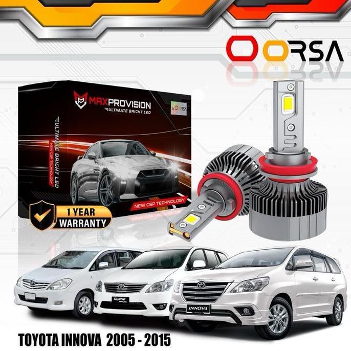 Oorsa Lampu Depan LED Mobil Toyota Kijang Innova Old 2005-2015 35W-85W Headlamp Foglamp High Beam Lo