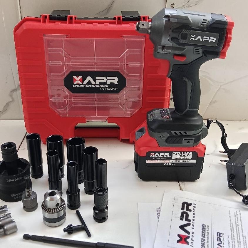 Mesin Impact Wrench Apr Ap84 Promax + 1 Batrai 15Cell Xapr Ap84Promax+ Ap84Promax