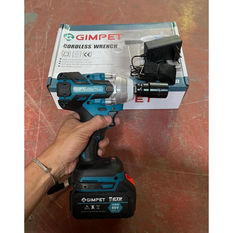 Gimpet  Impact Wrench Baterai Semua Motor Tembaga Cordless Kunci Impact Impact Baterai
