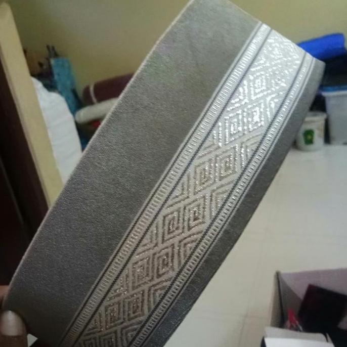 DR122 - peci premium songkok kopiah aceh bahan bludru silver exclusive motif perak