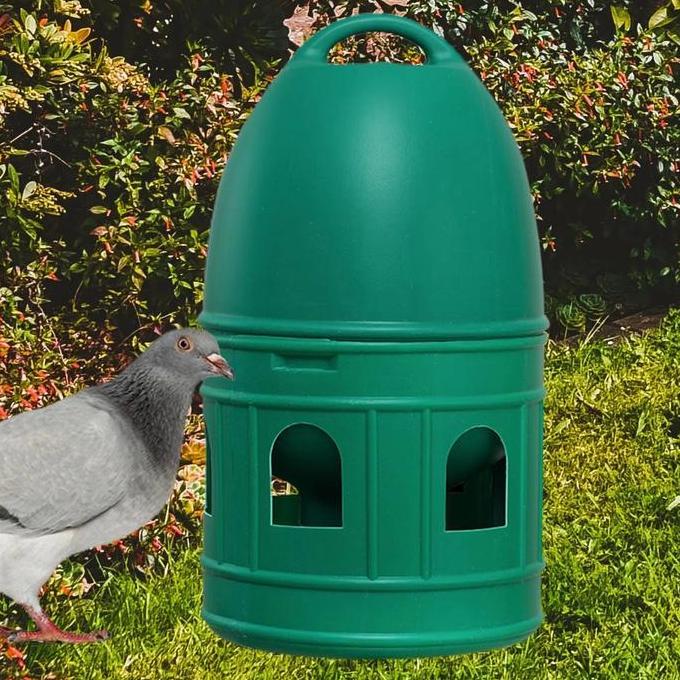 Tempat Minum Burung Merpati Pos/Koloni 10L Plastik Putih/Hijau