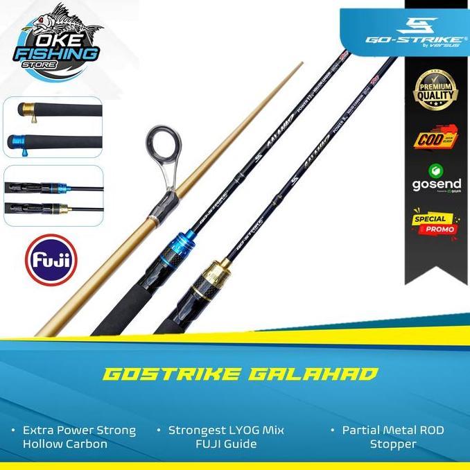 BEBAS ONGKIR - Joran Pancing Versus Gostrike Galahad Fuji Hollow Carbon 502 1.50m 6-12lbs 8kg Medium