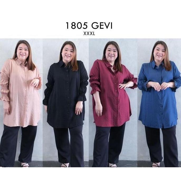 [GO] Pedkey Butik - 1805 Gevi Tunic Bigsize Jumbo | Tunik Wanita Big Size XXXL