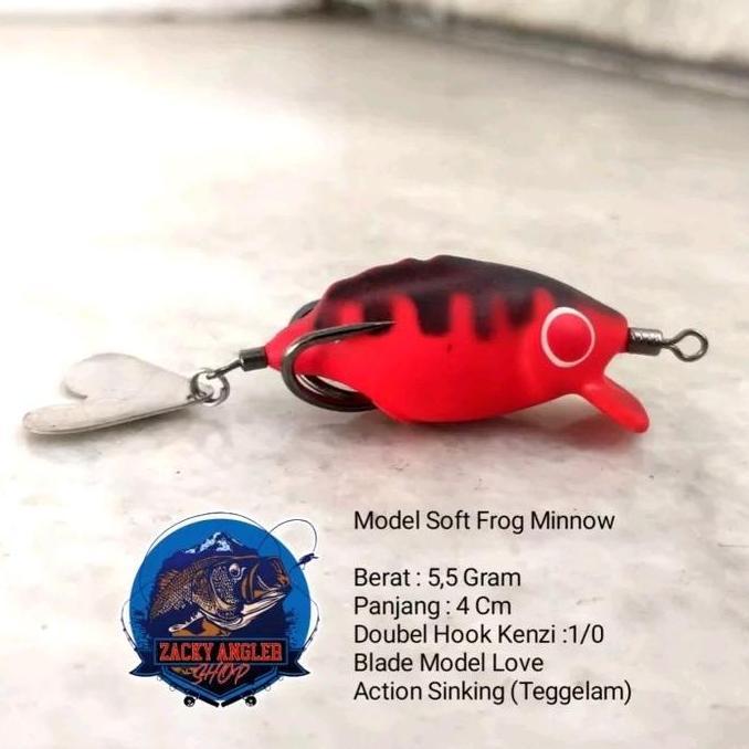 Fishing- Soft Frog Minow 21 Lure Action Sinking/Tenggelam