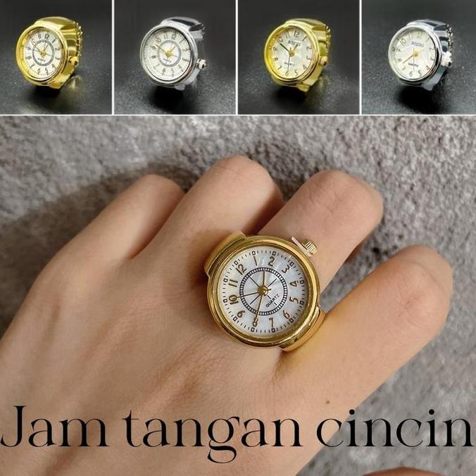 ATMAJAPJT Jam Tangan Bergaya Cincin Jam Tangan Cincin Digital Emas Jam Tangan Retro Cincin Mini Cinc