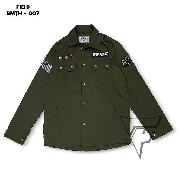 DR294 - TRUCKER JACKET PATCH / FIELD JACKET PATCH / SEMI PARKA PATCH BMTH 007 Casual Panjang Canvas 
