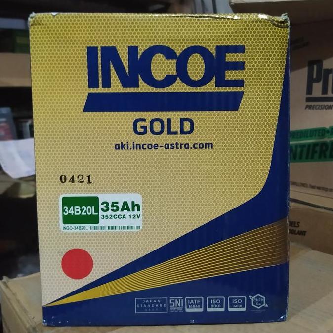 TERBARU - Aki INCOE 34B20L original bawaan baru mobil ayla agya