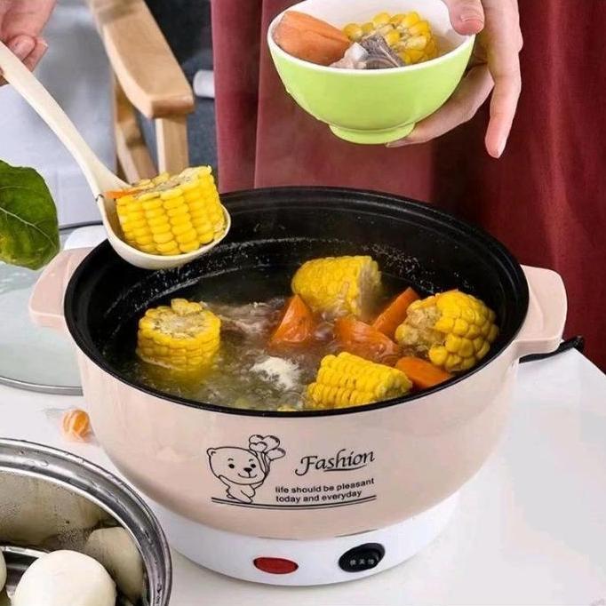 JAVXIACI KLIYNN - Panci Multifungsi Non-Stick Electric panci Memasak Steamboat Pot Periuk Nasi/Periu