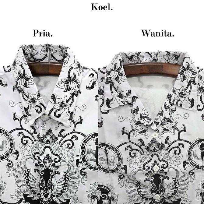Cadeho - Seragam Batik Pgri Resmi Terbaru Guru Pria & Wanita Bsy/Katun/Silky/Doby