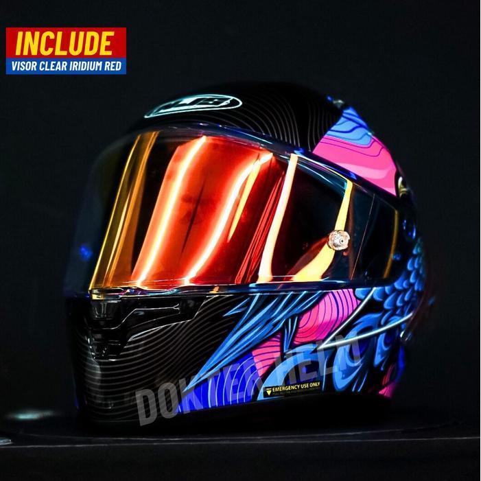 Paket Ganteng Njs Merak - Helm Full Face Original Sni Original Dan Terpercaya