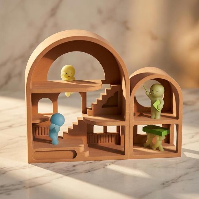 [MIND] Smiski House Connecting Display Rak Pajangan Figur Blindbox