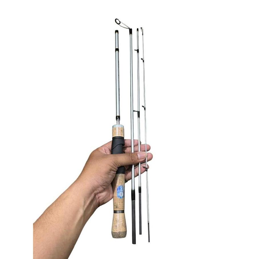 Joran Travel Sambung 4 UL Lemoren Great White Shark Joran Sambung Portable Solid Tip Super Sensitif 