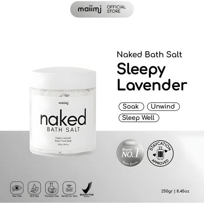 Maiimi - Naked Bath Salt: Sleepy Lavender | Bath Salt | Garam Mandi