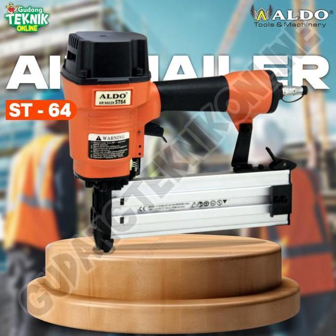 LOANHERCH (ALDO ST-64) Mesin Paku Tembak Angin ST64 ALDO / Mesin Staples Paku Tembak Lurus ST-64 Air