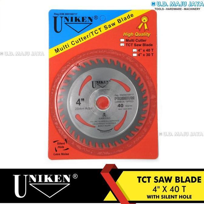 UNIKEN-TCT Saw Blade 4" X 40TR / Mata Gergaji Kayu / Mata Circle
