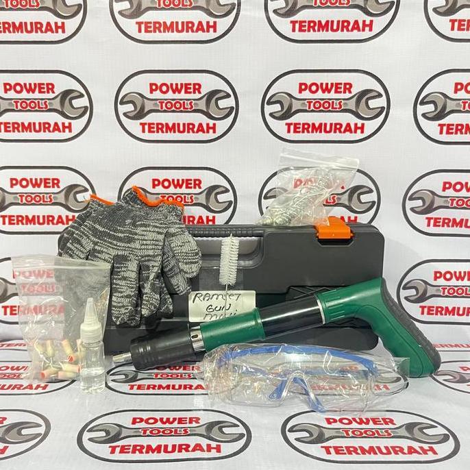 Paku Tembak Beton SET LENGKAP 50 Pcs Paku Nail Gun Ramset Tembak Beton Ramset Gun MINI Alat Paku