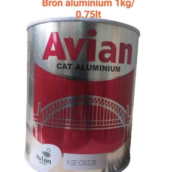 TERMURAH - Cat bron aluminium Avian 0.75 lt,bron silver Avian ,bron perak avian