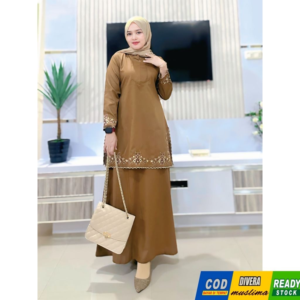 Setelan Rok Pemda Bordir ASN PDH Gamis Malaysia Pemda || Pakaian Wanita || Seragaman Kantoran