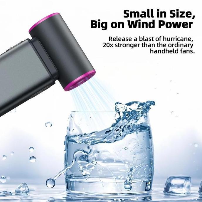 Grosir Goojodoq Gfs009 3-In-1 Ultra High-Speed Premium Handheld Fan Up To 71000 Rpm 6000 Mah Led Dis