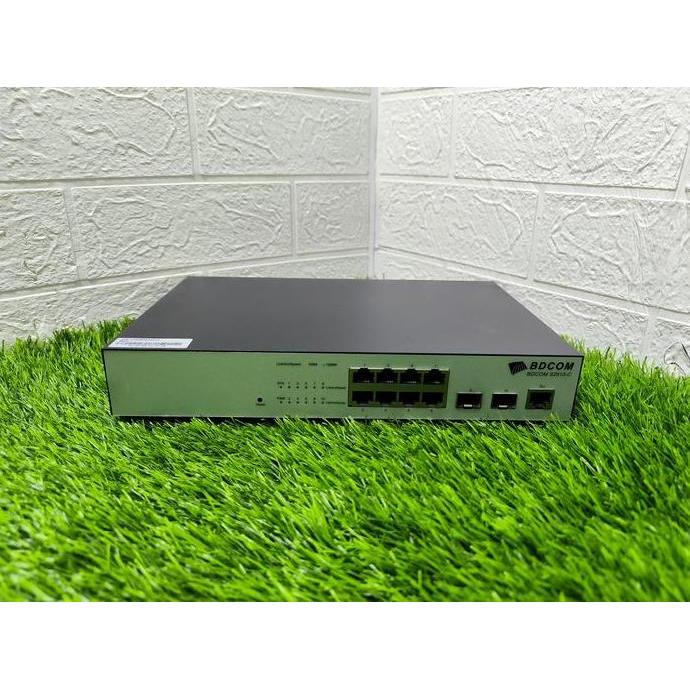 BDCOM S2510-C Switch Hub 8Port Gigabit 2Port SFP Gigabit Switch Managed L2 L3 Murah