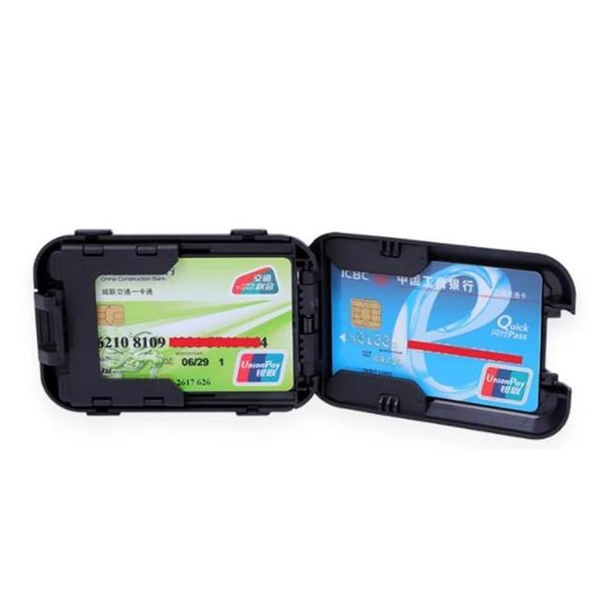 Lita- Card Holder Dompet Kartu Uang Keren Anti Rfid Aluminium Terproof Modern Mini Llet