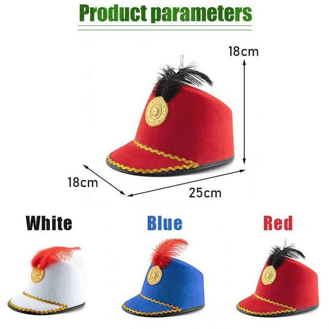 MONOXOM Topi Drumband Bulu - Topi Pasukan Drumband