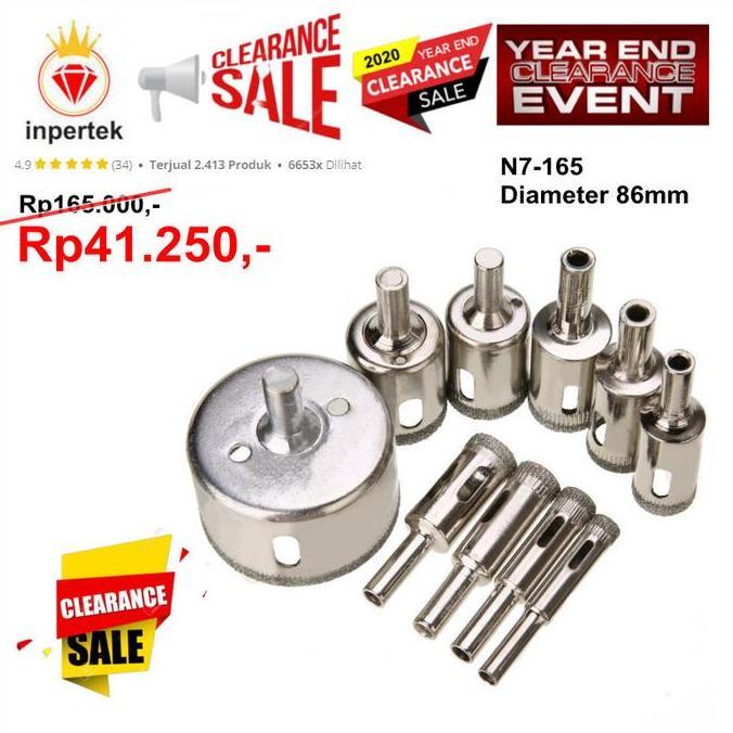 PIZERY Mata Bor Kaca 86 Mata Bor Keramik 86 Holesaw Diamond Hole Saw Kaca 86