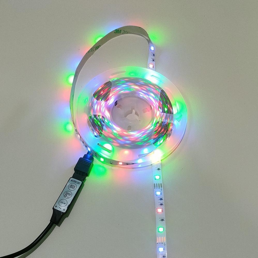 SAKHINA CONTROLLER DIMMER MODUL KEDIP RGB LED STRIP 5V PLUS USB TERMURAH