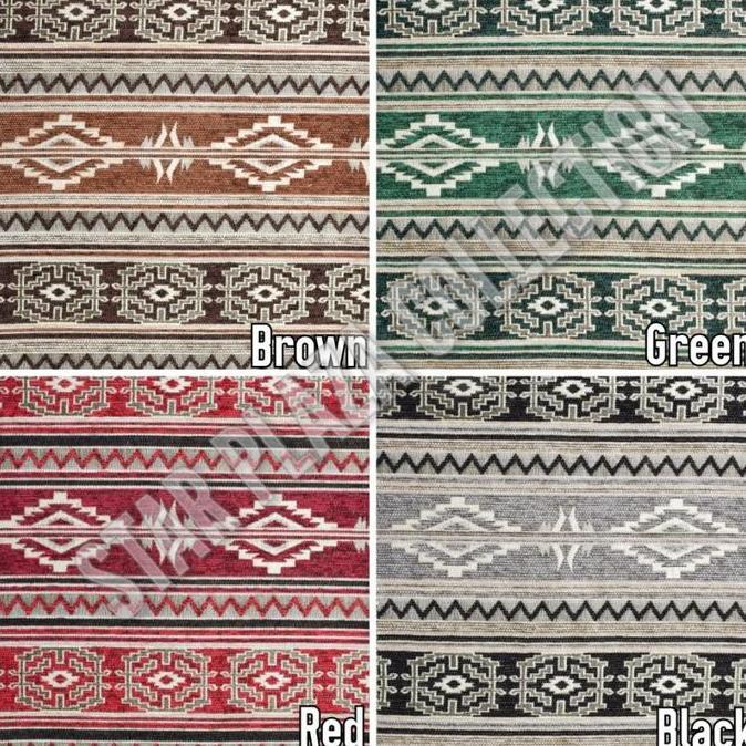 Soraya- Bahan Kain Chenille Meubel Sofa Lesehan / Jok / Kursi Motif Arab Klasik - Ethnic