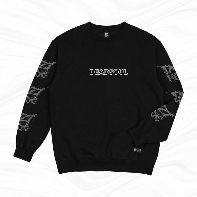 Dezirose Sweater Crewneck Deadsoul Pria Wanita Distro Hitam Fleece 280gsm Tebal Premium Size M-XXL U