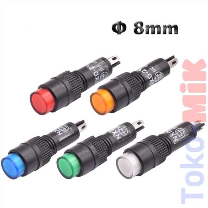 Pilot Lamp Lampu Pilot Indikator 8 Mm 8Mm Dc 12V Nxd-215-12V