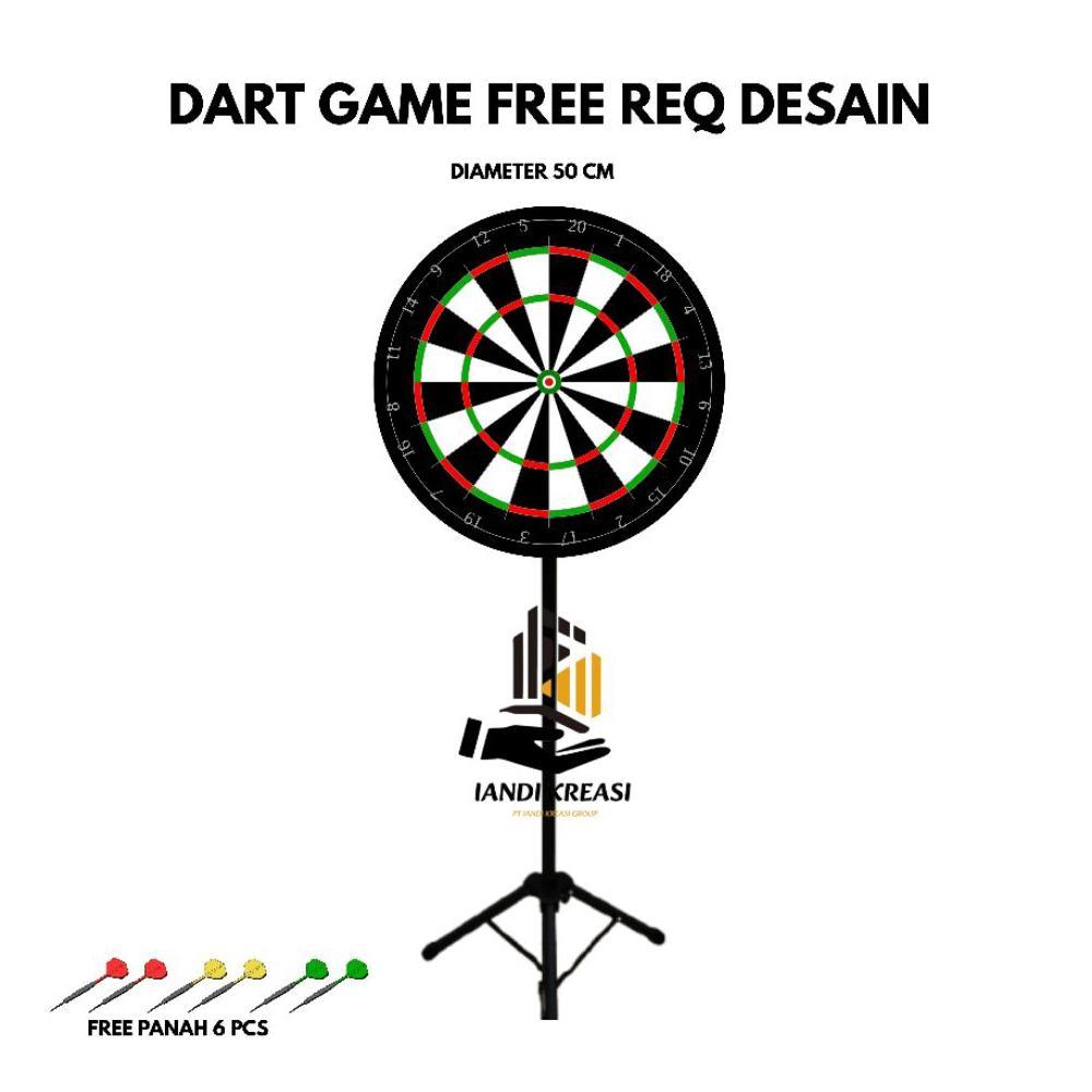 Dart Game Stand 50-70 cm Custom | Dart Board Target Panah Permainan Event Gathering Kantor Sekolah D