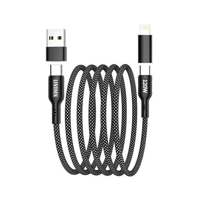 LIANGWE LENTIVEN 120W Kabel Data Fast Charging Dengan Magnetic Micro usb Type C TO Type C Cable FOR 