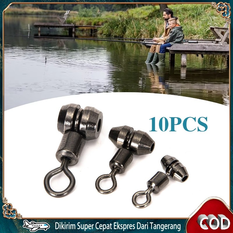10Pcs Beads Rolling Swivel / Swivel Cabang / Kili Kili Cabang 40/60/100LBS