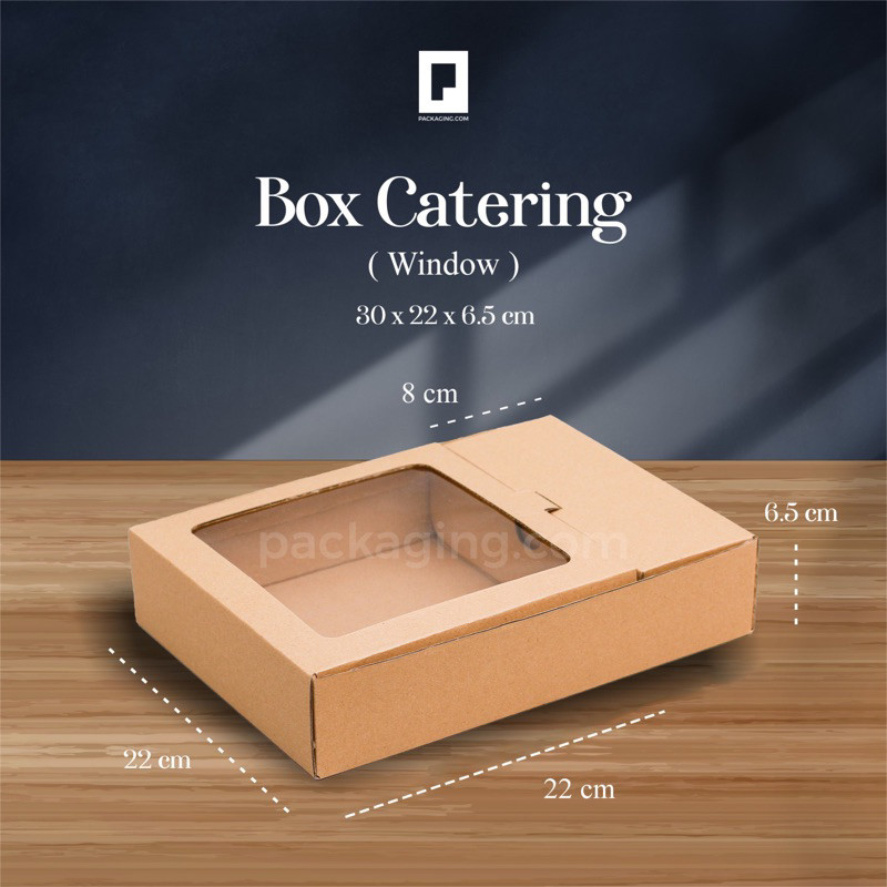 Box Catering Window uk.30x22x6,5/Box CateringSekat/Box Nasi/Box Nasi Mika/Dus Nasi uk. 30x22x6,5