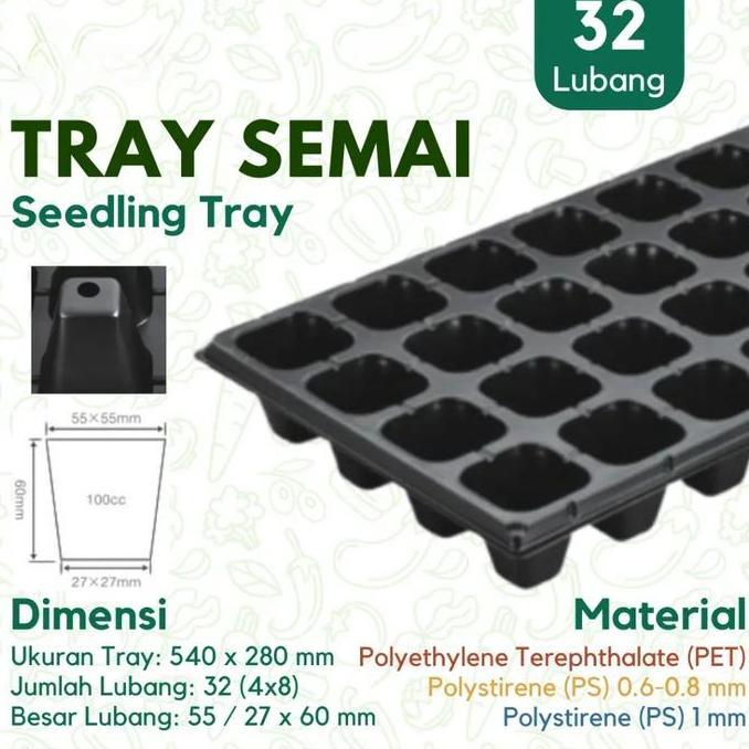 DAX COD - 32/50 Lubang Tray semai tipe  / tray semai pohon / tray semai sawit  penyemaian bibit