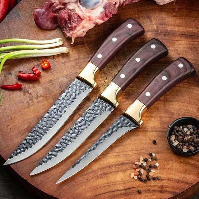 Pisau pemotong baja boning knife tahan karat pisau tulang Mongolia masak pisau penyembelihan pisau p