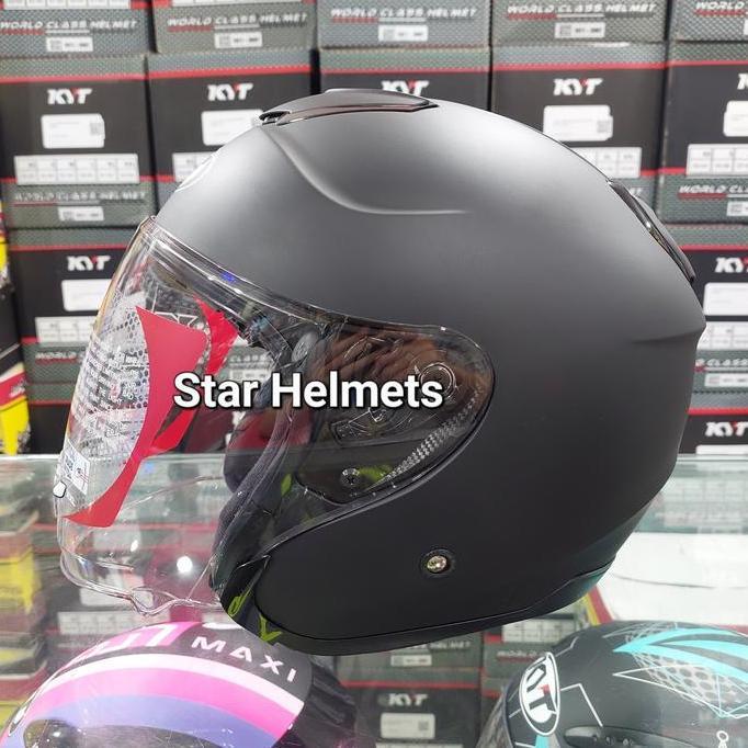 Helmet- Helm Kyt Kyoto R Solid Black Doff