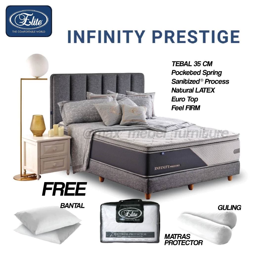 Springbed Full Set Kasur ELITE Infinity Prestige Latex Mebel Furniture MCS Semarang